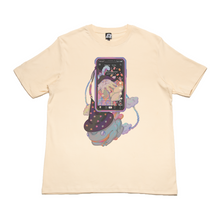 Load image into Gallery viewer, &quot;Wizardtok&quot; Cut and Sew Wide-body Tee Black/Beige
