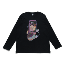 Load image into Gallery viewer, &quot;Wizardtok&quot; Cut and Sew Wide-body Long Sleeved Tee Black/Beige