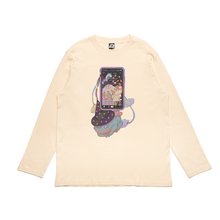 Load image into Gallery viewer, &quot;Wizardtok&quot; Cut and Sew Wide-body Long Sleeved Tee Black/Beige