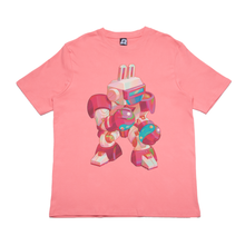 Load image into Gallery viewer, &quot;Bunny Mecha&quot; Cut and Sew Wide-body Tee White/Black/Salmon Pink