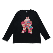 Load image into Gallery viewer, &quot;Bunny Mecha&quot; Cut and Sew Wide-body Long Sleeved Tee White/Black/Salmon Pink