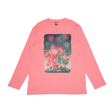 Load image into Gallery viewer, &quot;Bunny Mecha&quot; Cut and Sew Wide-body Long Sleeved Tee White/Black/Salmon Pink