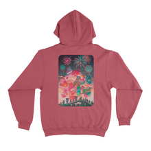 Load image into Gallery viewer, &quot;Bunny Mecha Fight&quot; Basic Hoodie Pink/Light Pink/Black