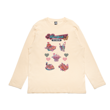 Load image into Gallery viewer, &quot;Heartthrob&quot; Cut and Sew Wide-body Long Sleeved Tee White/Beige/Black