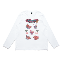 Load image into Gallery viewer, &quot;Heartthrob&quot; Cut and Sew Wide-body Long Sleeved Tee White/Beige/Black