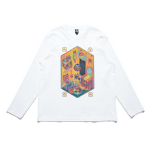 Load image into Gallery viewer, &quot;New Years Card&quot; Cut and Sew Wide-body Long Sleeved Tee White/Black