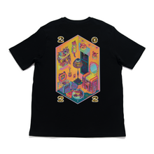 Load image into Gallery viewer, &quot;New Years Card&quot; Cut and Sew Wide-body Tee Black