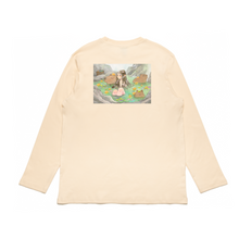 Load image into Gallery viewer, &quot;Capybara&quot; Cut and Sew Wide-body Long Sleeved Tee Beige