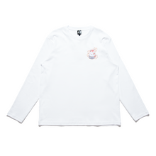 Load image into Gallery viewer, &quot;Monkey&quot; Cut and Sew Wide-body Long Sleeved Tee White/Beige