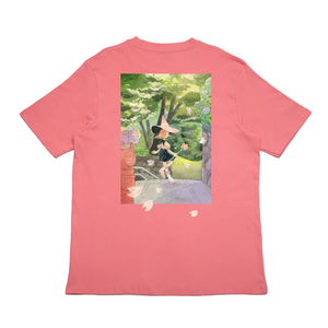 "Sakura" Cut and Sew Wide-body Tee Salmon Pink