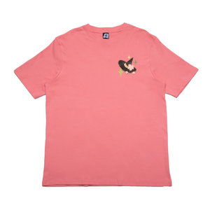 "Sakura" Cut and Sew Wide-body Tee Salmon Pink