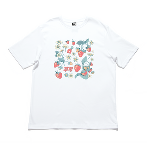 "Strawberry" Cut and Sew Wide-body Tee White/Black