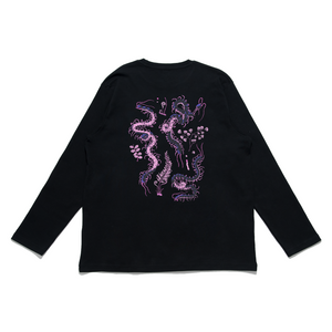 "Centipede" Cut and Sew Wide-body Long Sleeved Tee Black