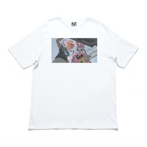 "Hello" Cut and Sew Wide-body Tee White
