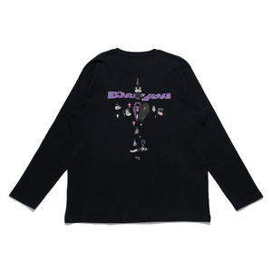 "Bless You" Cut and Sew Wide-body Long Sleeved Tee White/Black