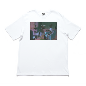 "Old Age Life" Cut and Sew Wide-body Tee White