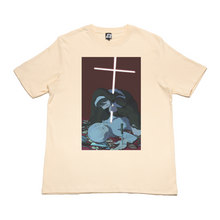 Load image into Gallery viewer, &quot;Nun &amp; Witch&quot; Cut and Sew Wide-body Tee Beige