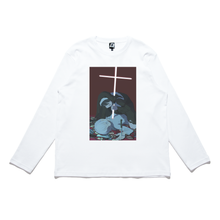Load image into Gallery viewer, &quot;Nun &amp; Witch&quot; Cut and Sew Wide-body Long Sleeved Tee Beige