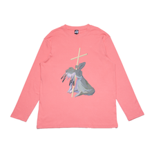 Load image into Gallery viewer, &quot;Demon&quot; Cut and Sew Wide-body Long Sleeved Tee Salmon Pink