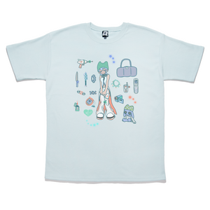 "Congming1" Taper-Fit Heavy Cotton Tee Mint/Rose