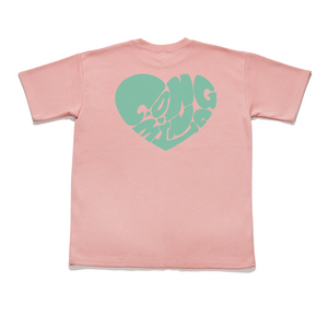 "Congming1" Taper-Fit Heavy Cotton Tee Mint/Rose