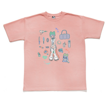 Load image into Gallery viewer, &quot;Congming1&quot; Taper-Fit Heavy Cotton Tee Mint/Rose