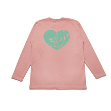 Load image into Gallery viewer, &quot;Congming1&quot; Taper-Fit Heavy Cotton Long Sleeve Tee Mint/Rose