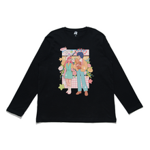 Load image into Gallery viewer, &quot;Colorful Crush&quot; Cut and Sew Wide-body Long Sleeved Tee White/Black