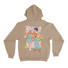 Load image into Gallery viewer, &quot;Colorful Crush&quot; Fleece Hoodie Beige/Light Pink
