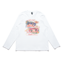 Load image into Gallery viewer, &quot;Love at First Sight&quot; Cut and Sew Wide-body Long Sleeved Tee White/Black