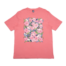 Load image into Gallery viewer, &quot;Bell Bunnies&quot; Cut and Sew Wide-body Tee White/Salmon Pink