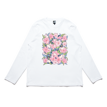 Load image into Gallery viewer, &quot;Bell Bunnies&quot; Cut and Sew Wide-body Long Sleeved Tee White/Salmon Pink