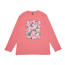 Load image into Gallery viewer, &quot;Bell Bunnies&quot; Cut and Sew Wide-body Long Sleeved Tee White/Salmon Pink