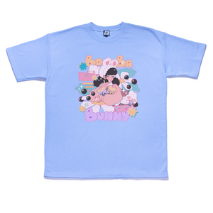 "Boba Bunny" Taper-Fit Heavy Cotton Tee Sky Blue