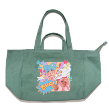 Load image into Gallery viewer, &quot;Love Shot&quot; Tote Carrier Bag Cream/Green