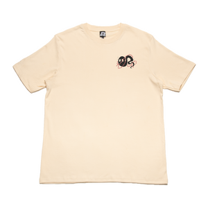 "Ghost catcher" Cut and Sew Wide-body Tee White/Beige