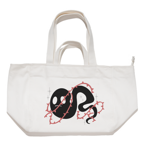 "Tiny ghost" Tote Carrier Bag Cream