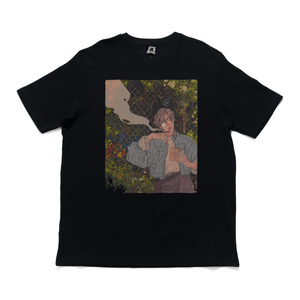 "Spring" Cut and Sew Wide-body Tee Black