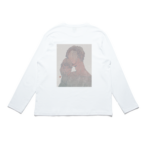 "Out of Mind" Cut and Sew Wide-body Long Sleeved Tee White