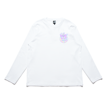 Load image into Gallery viewer, &quot;Catguy&quot; Cut and Sew Wide-body Long Sleeved Tee White