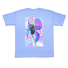 Load image into Gallery viewer, &quot;Catguy&quot; Taper-Fit Heavy Cotton Tee Sky Blue