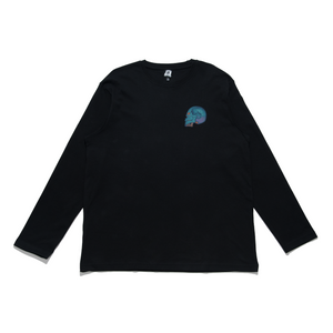 "4" Cut and Sew Wide-body Long Sleeved Tee Black