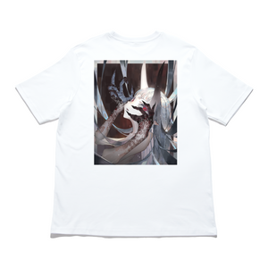 "Cursed" Cut and Sew Wide-body Tee White