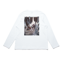 Load image into Gallery viewer, &quot;Cursed&quot; Cut and Sew Wide-body Long Sleeved Tee White