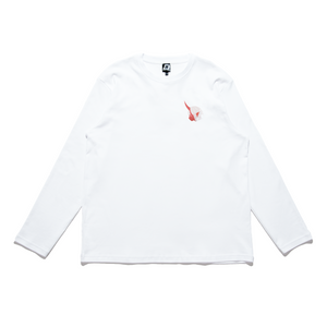 "Cursed" Cut and Sew Wide-body Long Sleeved Tee White