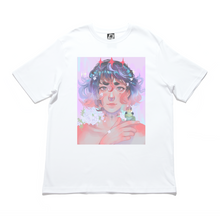 Load image into Gallery viewer, &quot;King of Flowers&quot; Cut and Sew Wide-body Tee White/Black