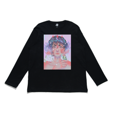 Load image into Gallery viewer, &quot;King of Flowers&quot; Cut and Sew Wide-body Long Sleeved Tee White/Black