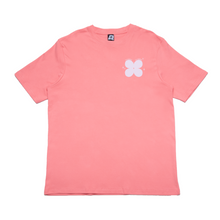Load image into Gallery viewer, &quot;Calm&quot; Cut and Sew Wide-body Tee White/Salmon Pink