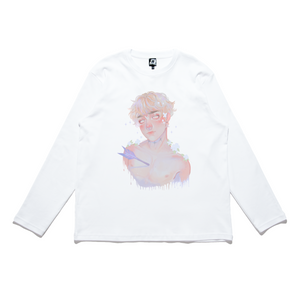 "Betrayed" Cut and Sew Wide-body Long Sleeved Tee White