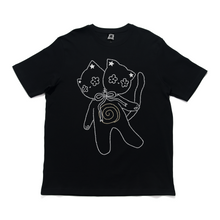 Load image into Gallery viewer, &quot;Double Headed Kitten&quot; Cut and Sew Wide-body Tee White/Black/Beige